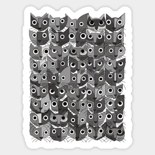 Cats (fortyfive pack bw version) Sticker